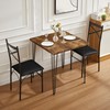 VECELO 3-Piece Dining Room Kitchen Table and Pu Cushion Chair