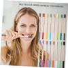 IWOWHERO 4pcs Bamboo Toothbrushes for Adults Soft Bristles Travel Home