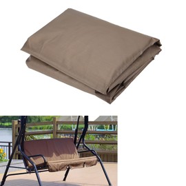 Outdoor Swing Cushion Cover,Patio Swing Cushion Cover,3 Seater Swing Seat Cushion Cover Waterproof Dust Proof for All Weather Swing Chair Protection (Brown), Patio Swing Cushion Cover,Outdoor Swi
