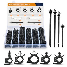 Gooacc Juego de 130 Clips de Enrutamiento de Alambre para Auto, 9 Tamanos, Compatible con Honda GM Mazda GRC-145