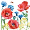 Ambiente Cornfolwers and Poppy Serviettes 33 x 33 cm