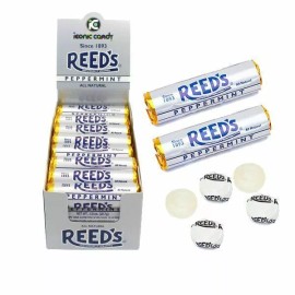 REED'S PEPPERMINT HARD CANDY 7 PIECE ROLL - (2 ROLLS) - Fresh & Best Value
