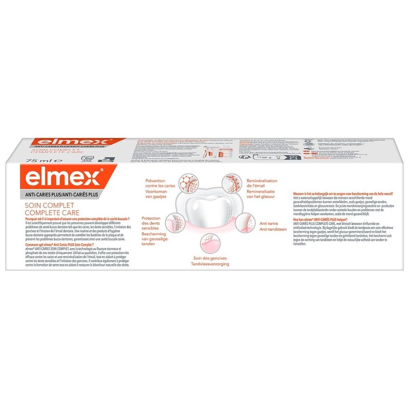 ELMEX - ELMEX Toothpaste for Caries, Fresh Breath, 0% Dyes