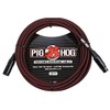 Pig Hog PHM20BRD Black/Red Woven High Performance XLR Microphone Cable,