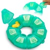Round Weekly Pill Organizer, TPU Rubberized, Travel Pill Container 7
