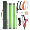 24ft Lightweight Manual Pole Saw Set Long Handle Pruner with