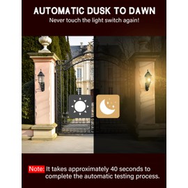 UNILAMP Dusk to Dawn LED Outdoor Light Bulb, Candelabra Light Bulbs Outdoor, 5W Equivalent 40W, 3000K Warm White, 500LM, Edison E12 Base B11, Photocell Sensor for Porch Sconces Patio Garage, 6 Pack