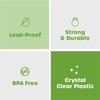 50 Sets Crystal Clear Plastic Cups With Strawless Sip-Lids, Disposable