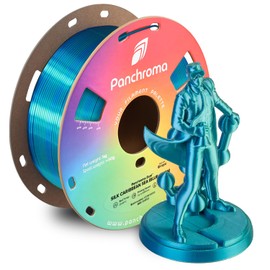 Polymaker Panchroma Dual Color Silk PLA Filament, Silk Caribbean Sea Blue-Green 1.75mm 3D Printing Filament, 3D Printer PLA Filament, Fit Most FDM 3D Printers, 1kg Spool (2.2lb)