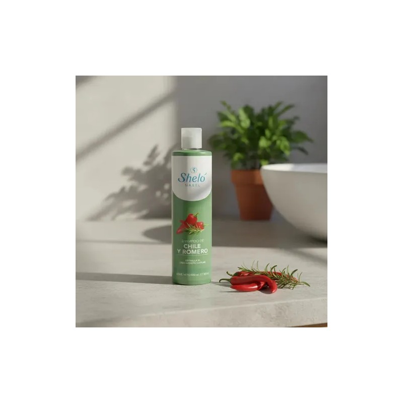 Shampoo De Chile Y Romero Sheló Nabel Crecimiento De Cabello