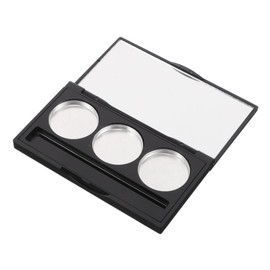 FOMIYES Travel Eyeshadow Organizer Refillable for Eyeshadow and Blush Compact Cosmetic Case Brush Slots Versatile and Portable for Women