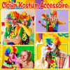 Cheloveer 5 Pieces Clown Costume, Clown Costume, Children's Clown Accessories,