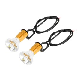 HOPESPANNER 2 Pcs License Plate Light LED Tag Lamp for Car Motorcycle Waterproof Yellow License Plate Light