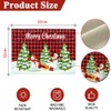 JAHEMU Christmas Place Mats Snowman Waterproof Non-Slip Place Mat Coaster