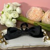 Hair Claw Clips with Satin Bows, Set of 2, Brown