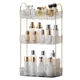 Organizador de mostrador de baño de 3 Niveles, Color transparente                                                                                     