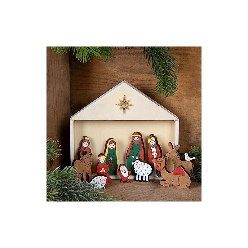 Logbuch-Verlag Small Nativity Scene 11-Piece Christmas Nativity Scene 7 cm