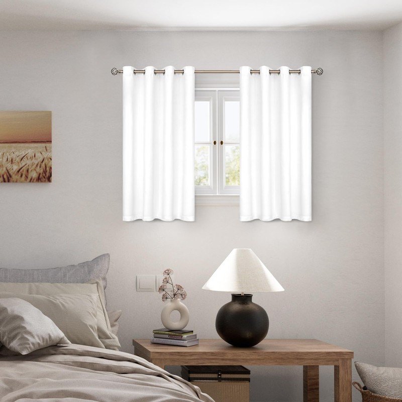 BGment Short 100% Blackout Curtains for Bedroom, Thermal Insulated Energy
