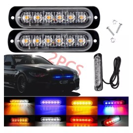 POLLITO DIABLO 1par Lateral Faro Led Barra Estrobo Patrulla 16 Función Moto