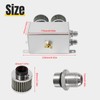 POSENG Universal Aluminum AN10 1.2L Twin Baffle Dual Filter Engine