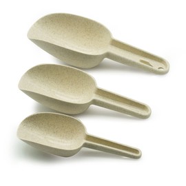 Starfrit Gourmet ECO - Set of 3 Measuring Scoops - 1.7 oz, 3.4 oz and 5.1 oz - Wheat Straw Fibers