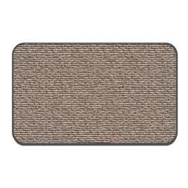 House, Home and More 4 x 6 SKID-RESISTANT Area Rug Kitchen Carpet Floor Mat BLACK RIPPLE