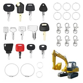 29 Piece Ignition Key Set Universal Engine Start Switch Replacement Ignition Key Construction Machinery Key Set Excavator Key Construction Machinery Key Set Start Switch for Machines