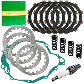 WEICHENGXIN Clutch Friction Plates Springs Gasket Kit for Yamaha Trailway 200 TW200 1988-2021#537-16321-00-00 336-16324-00-00 90501-23700-00 4BE-15462-00-00