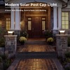 PAKEDANDUN Solar Post Light, 7.1" Modern Fence Deck Cap Lights