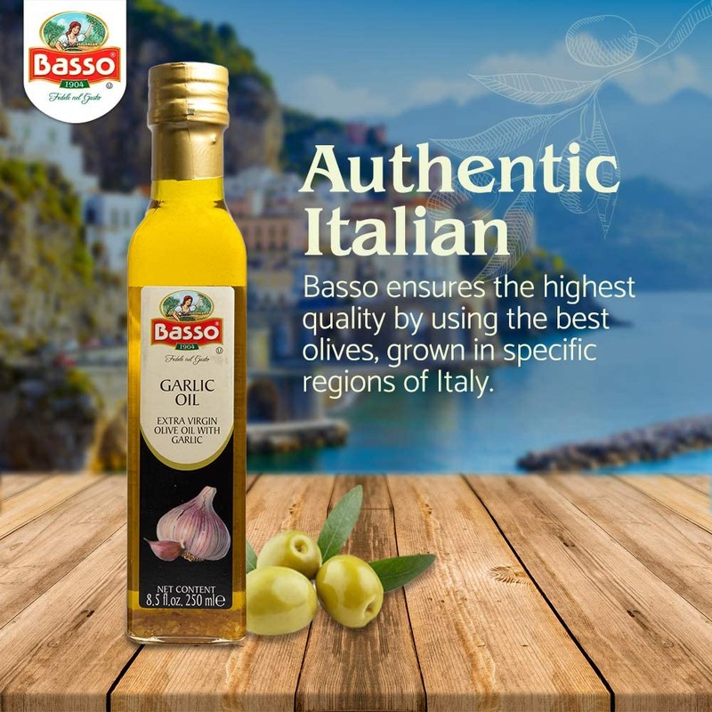BASSO 1904 - Garlic Oil, Infused Premium Extra Virgin Olive