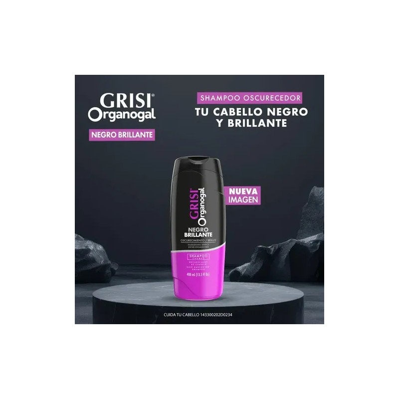 2 Shampoo Grisi Organogal Brillante De Cabello 400 Ml