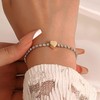 Wendalern Cubic Zirconia Tennis Bracelet Gold Heart Charm Tennis Chain