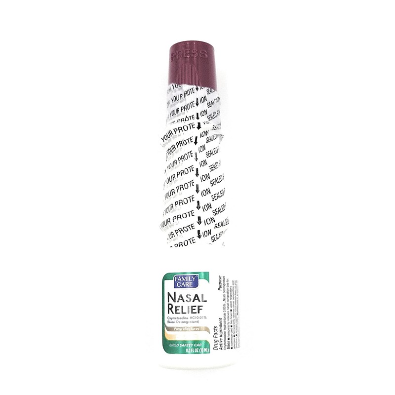 Nasal Relief Spray, Pump Mist, Anti-drip, Severe Congestion, (Oxymetazoline HCI)