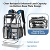 Cusangel Clear School Backpack,Heavy Duty Clear Backpack,16.5 x12 x5inch TPU