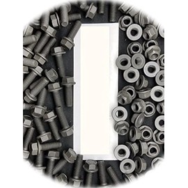 (Qty 10pcs) 1/2-13x1-1/2 Grade 8 Hex Head Flange/Frame Bolt/Cap Screws (Qty 10pcs) Nuts Hardware Fastener Kit Set RV5528S