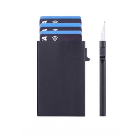 RFID Card Holder - Elegant Wallet-Style Card | Ultra-Thin Metal Anti-RFID Protection Card Case | Minimalist Card Wallet | Pop-up Wallet