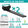 Yeabett Pack of 2 Shelf Brackets 10 cm Metal Shelf