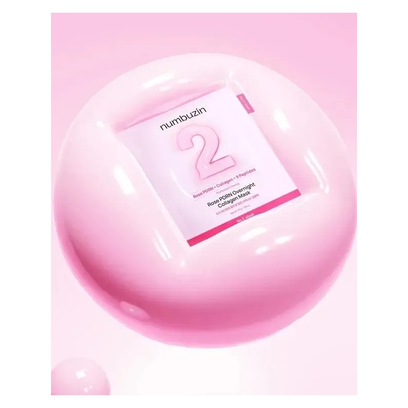 Numbuzin 2 Rose Pdrn Overnight Collagen Mask Todo Tipo De