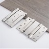 Neckip 4Pcs Self Closing Door Hinge,75mm Duty Square Stainless Steel