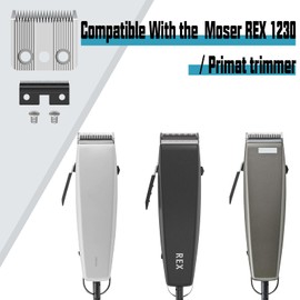 BESTBOMG Set of 2 Star Blade Replacement Blades for Dog Trimmer Compatible with Moser Rex 1230 Stainless Steel 3mm