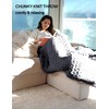 YnM Chunky Throw Blanket, Medium-Weight, Hand Knitted with Chenille Yarn,