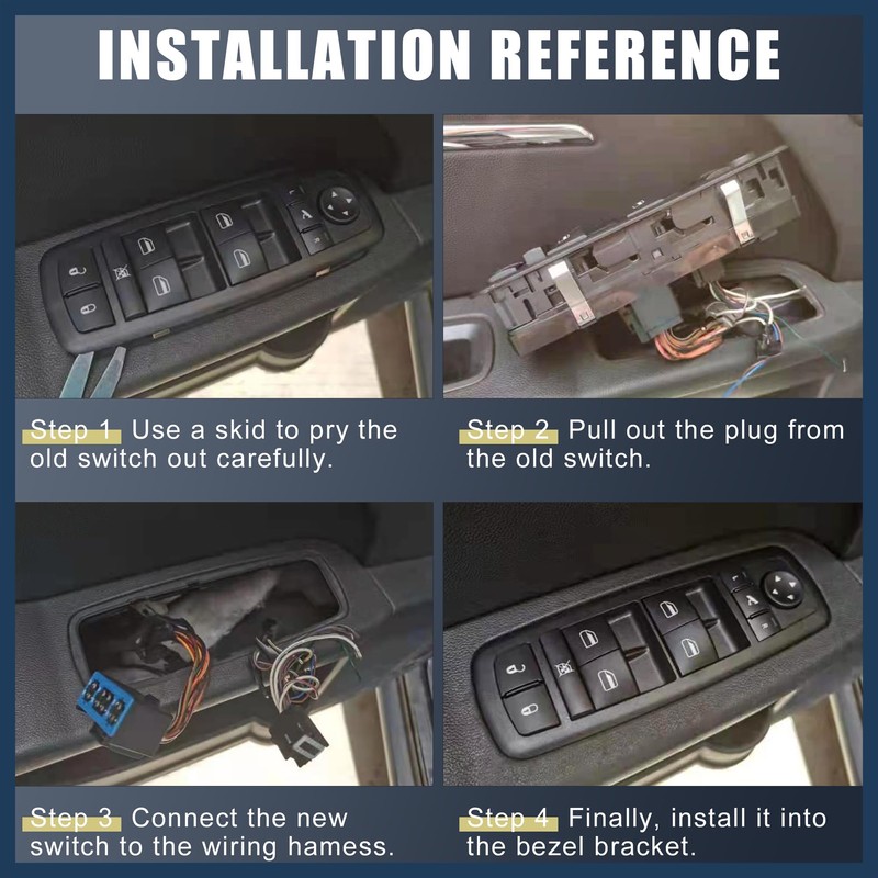 INFINAUTO Power Window Switch, Right Passenger Side Window Control Switch