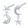 MICSAVI Earrings Moon Star Stud Earrings Women's Jewellery Hypoallergenic Sterling