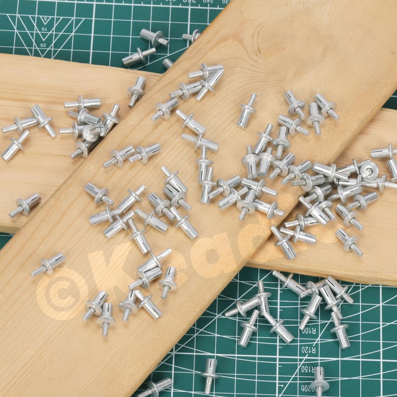 Keadic 100Pcs M5 x 9mm Aluminum Core Rivets with Round