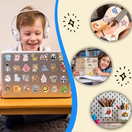 200 PCS Animal Stickers for Kids-Cute Waterproof Water Bottle Stickers for School Students,Classroom Teachers Reward Stickers for Boys Teens Girls
