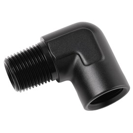 Podavelle 1/2 NPT Female to 1/2 NPT Male 90 Degree Fitting Adapter Coupler Union Aluminum Black