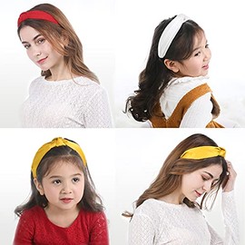 Funtopia Diademas de moda para mujeres y niñas, 10 piezas de perlas anudadas con nudo superior ancho, turbante, bandas para el cabello, aros vintage d