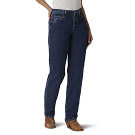 Wrangler womens Blues Relaxed Fit Mid Rise Heavyweight jeans, Antique Indigo, 14-30 US