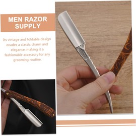 Healeved Maquinilla De Afeitar Plegable De Acero Inoxidable Para Hombre Con Soporte Vintage Afeitado Manual Seguro Protección Piel Uso Profesional Y Doméstico