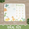 ESCSAR Baby Monthly Milestone Blanket, Unisex Dinosaurs Milestone Blanket for